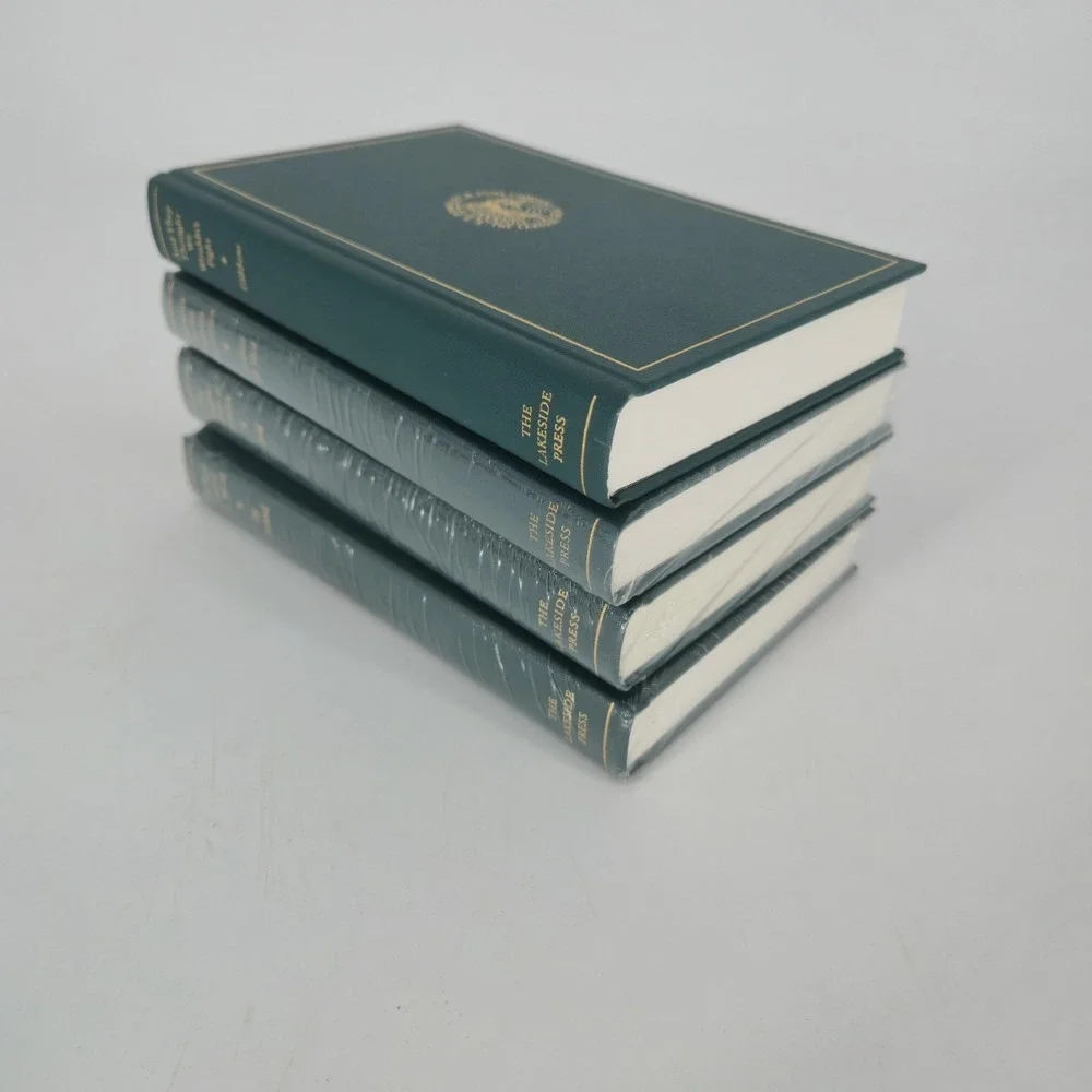 Lakeside Classics R.R. Donnelley 4 Book Lot Green Hardcover Sealed 2012-2015 7x5